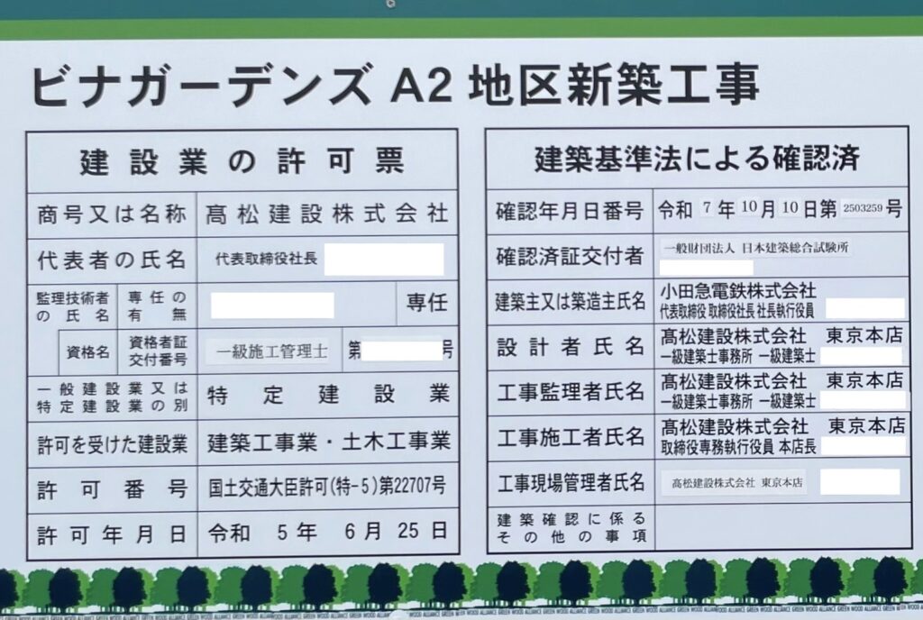 ビナガーデンズA2地区新築工事の詳細